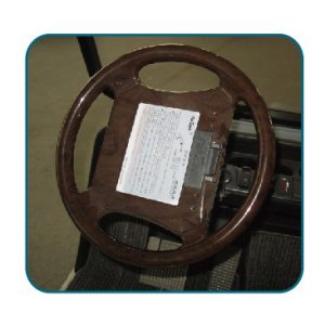 Steering wheel with peach color